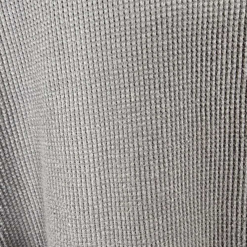 Adidas Men's Gray Ribbed Thermal Knit Long Sleeve Shirt Size 2XL - Picture 8 of 11